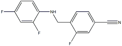 4-{[(2,4-difluorophenyl)amino]methyl}-3-fluorobenzonitrile 结构式