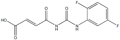 4-{[(2,5-difluorophenyl)carbamoyl]amino}-4-oxobut-2-enoic acid 结构式