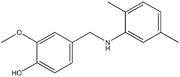 4-{[(2,5-dimethylphenyl)amino]methyl}-2-methoxyphenol 结构式