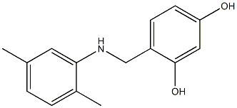 4-{[(2,5-dimethylphenyl)amino]methyl}benzene-1,3-diol 结构式