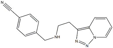 4-{[(2-{[1,2,4]triazolo[3,4-a]pyridin-3-yl}ethyl)amino]methyl}benzonitrile 结构式