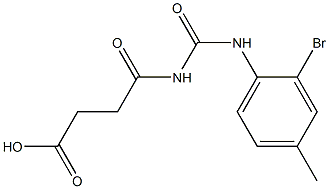 4-{[(2-bromo-4-methylphenyl)carbamoyl]amino}-4-oxobutanoic acid 结构式