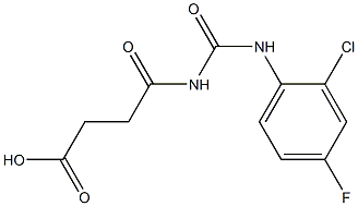 4-{[(2-chloro-4-fluorophenyl)carbamoyl]amino}-4-oxobutanoic acid 结构式