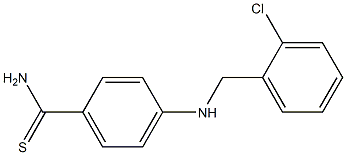 4-{[(2-chlorophenyl)methyl]amino}benzene-1-carbothioamide 结构式