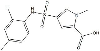 4-{[(2-fluoro-4-methylphenyl)amino]sulfonyl}-1-methyl-1H-pyrrole-2-carboxylic acid 结构式