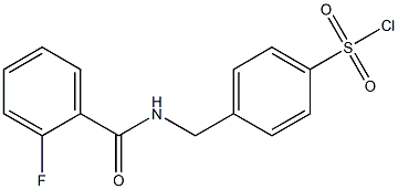 4-{[(2-fluorophenyl)formamido]methyl}benzene-1-sulfonyl chloride 结构式