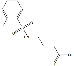 4-{[(2-fluorophenyl)sulfonyl]amino}butanoic acid 结构式