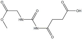 4-{[(2-methoxy-2-oxoethyl)carbamoyl]amino}-4-oxobutanoic acid 结构式