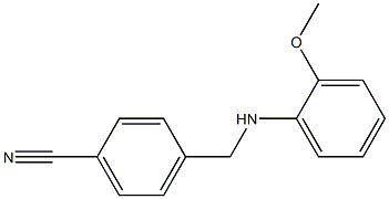 4-{[(2-methoxyphenyl)amino]methyl}benzonitrile 结构式