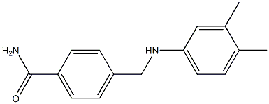 4-{[(3,4-dimethylphenyl)amino]methyl}benzamide 结构式