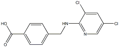 4-{[(3,5-dichloropyridin-2-yl)amino]methyl}benzoic acid 结构式