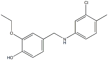 4-{[(3-chloro-4-methylphenyl)amino]methyl}-2-ethoxyphenol 结构式