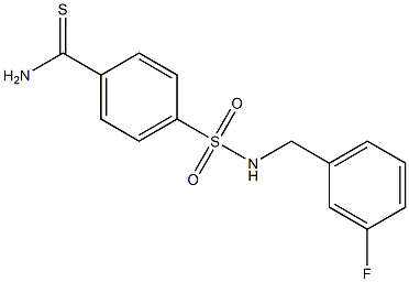 4-{[(3-fluorophenyl)methyl]sulfamoyl}benzene-1-carbothioamide 结构式