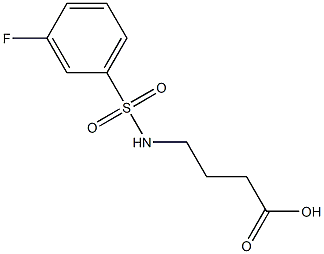 4-{[(3-fluorophenyl)sulfonyl]amino}butanoic acid 结构式