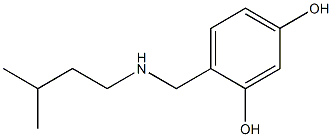 4-{[(3-methylbutyl)amino]methyl}benzene-1,3-diol 结构式