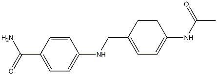 4-{[(4-acetamidophenyl)methyl]amino}benzamide 结构式