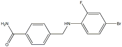 4-{[(4-bromo-2-fluorophenyl)amino]methyl}benzamide 结构式