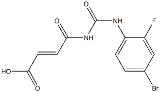 4-{[(4-bromo-2-fluorophenyl)carbamoyl]amino}-4-oxobut-2-enoic acid 结构式