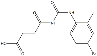 4-{[(4-bromo-2-methylphenyl)carbamoyl]amino}-4-oxobutanoic acid 结构式