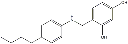 4-{[(4-butylphenyl)amino]methyl}benzene-1,3-diol 结构式