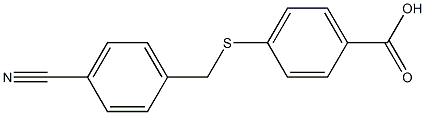 4-{[(4-cyanophenyl)methyl]sulfanyl}benzoic acid 结构式
