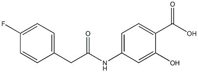 4-{[(4-fluorophenyl)acetyl]amino}-2-hydroxybenzoic acid 结构式