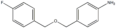 4-{[(4-fluorophenyl)methoxy]methyl}aniline 结构式