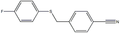 4-{[(4-fluorophenyl)sulfanyl]methyl}benzonitrile 结构式