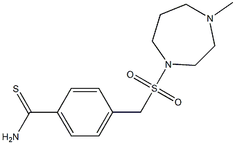 4-{[(4-methyl-1,4-diazepane-1-)sulfonyl]methyl}benzene-1-carbothioamide 结构式