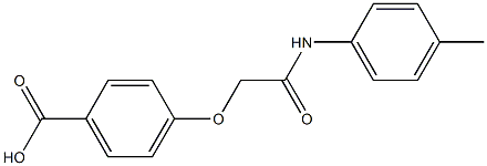 4-{[(4-methylphenyl)carbamoyl]methoxy}benzoic acid 结构式