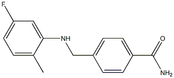 4-{[(5-fluoro-2-methylphenyl)amino]methyl}benzamide 结构式