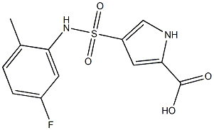 4-{[(5-fluoro-2-methylphenyl)amino]sulfonyl}-1H-pyrrole-2-carboxylic acid 结构式