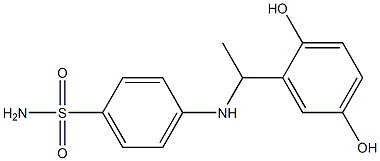 4-{[1-(2,5-dihydroxyphenyl)ethyl]amino}benzene-1-sulfonamide 结构式