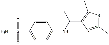 4-{[1-(2,5-dimethyl-1,3-thiazol-4-yl)ethyl]amino}benzene-1-sulfonamide 结构式