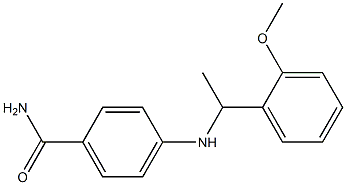 4-{[1-(2-methoxyphenyl)ethyl]amino}benzamide 结构式