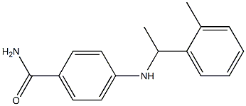 4-{[1-(2-methylphenyl)ethyl]amino}benzamide 结构式