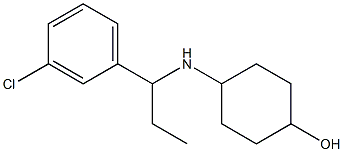 4-{[1-(3-chlorophenyl)propyl]amino}cyclohexan-1-ol 结构式