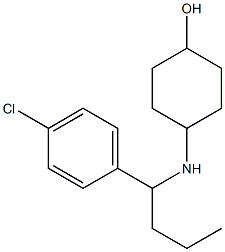 4-{[1-(4-chlorophenyl)butyl]amino}cyclohexan-1-ol 结构式