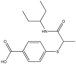 4-{[1-(pentan-3-ylcarbamoyl)ethyl]sulfanyl}benzoic acid 结构式