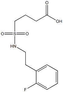 4-{[2-(2-fluorophenyl)ethyl]sulfamoyl}butanoic acid 结构式