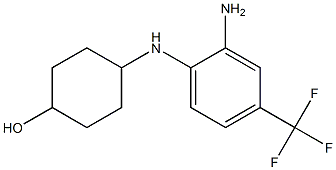 4-{[2-amino-4-(trifluoromethyl)phenyl]amino}cyclohexan-1-ol 结构式