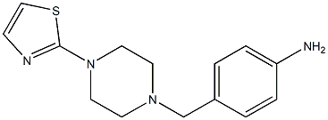 4-{[4-(1,3-thiazol-2-yl)piperazin-1-yl]methyl}aniline 结构式