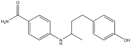 4-{[4-(4-hydroxyphenyl)butan-2-yl]amino}benzamide 结构式