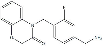 4-{[4-(aminomethyl)-2-fluorophenyl]methyl}-3,4-dihydro-2H-1,4-benzoxazin-3-one 结构式