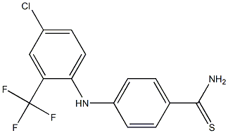 4-{[4-chloro-2-(trifluoromethyl)phenyl]amino}benzene-1-carbothioamide 结构式