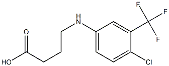 4-{[4-chloro-3-(trifluoromethyl)phenyl]amino}butanoic acid 结构式