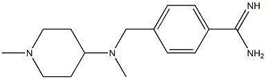 4-{[methyl(1-methylpiperidin-4-yl)amino]methyl}benzenecarboximidamide 结构式