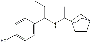 4-{1-[(1-{bicyclo[2.2.1]heptan-2-yl}ethyl)amino]propyl}phenol 结构式