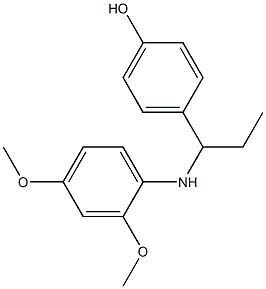 4-{1-[(2,4-dimethoxyphenyl)amino]propyl}phenol 结构式