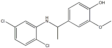 4-{1-[(2,5-dichlorophenyl)amino]ethyl}-2-methoxyphenol 结构式